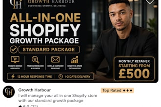 manage your all in one shopify ecommerce growth package