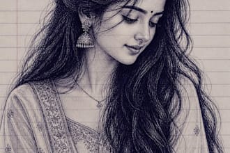 create amazing pencil sketch and digital portrait art