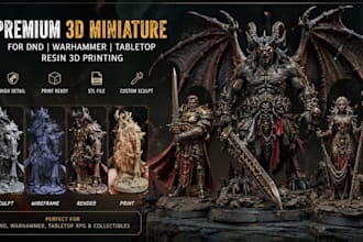 sculpt premium 3d miniature stl for dnd warhammer tabletop and resin 3d printing