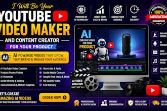 be your  youtube video maker and content creator for your product