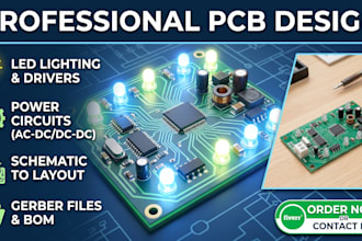design custom pcb layout for led lighting, driver and power circuits