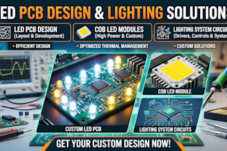 develop led pcb design, cob led module and lighting system circuits