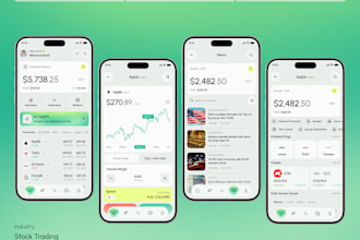 develop fintech app, trading broker website, neobank app, finance app, stock app