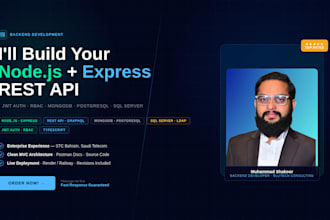 build nodejs express rest API backend with jwt auth mongodb postgresql sql
