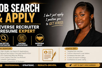 be your reverse recruiter, do your job search and application, apply to jobs
