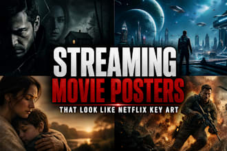 design cinematic film key art for your movie or series