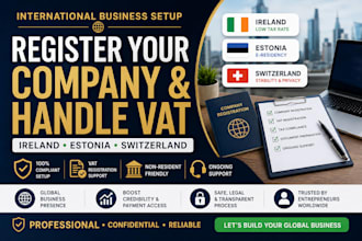 help register your company and vat in ireland estonia or switzerland
