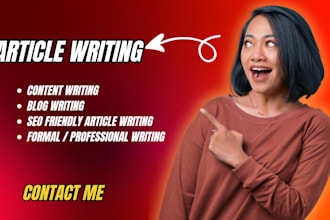 write an article for you
