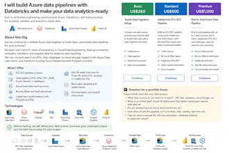 build your azure data pipelines, databricks etl and power bi dashboards