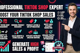 be your tiktok shop expert and VA