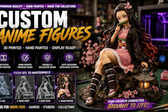 3d print and paint anime figurines vtuber statues and resin models