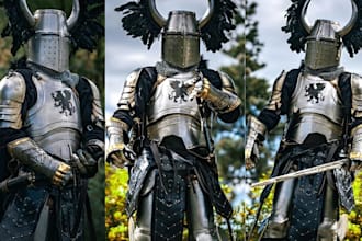 anime cosplay creation 3d wearable fantasy dark knight aesthetic full body armor
