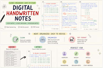 create clean digital handwritten notes
