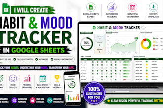 create habit and mood tracker in google sheets