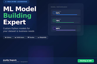 build a machine learning model with python for your dataset