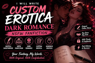 write custom erotica dark romance nsfw fanfiction erotica ghostwriter smutwriter