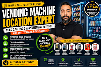 cold calling, vending, lead generation, vending locator, machine location,