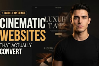 design a cinematic scroll driven landing page for your brand