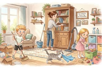 erstelle aquarell kinderbuchillustration für bilderbuch