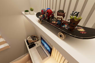 design a creative kids and teen bedroom interior