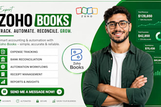 zoho books expense tracking reconciliation automation receipt report bank system