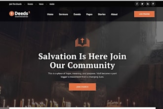 wordpress church website, charity ministry website donation church wix website