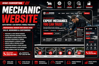 build mechanic website auto car repair mobile mechanic website