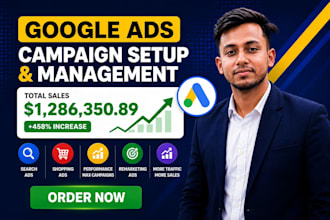 manage your ecommerce google ads adwords ppc search, shopping and pmax campaigns