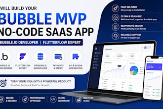 be your bubble io developer, bubble mvp, web app, bubble io website, n8n