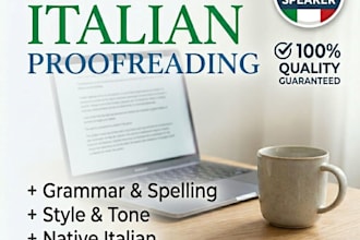 proofread, edit and polish your italian