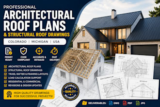 create architectural roof plans and structural roof drawings oklahoma ohio