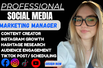 be your social media manager, social media marketing manager