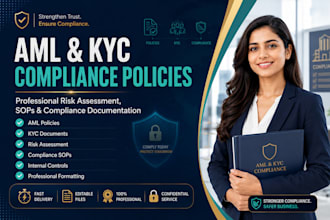 write aml kyc compliance policies and risk assessment documents