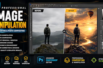 do professional image manipulation, photo editing and photo compositing