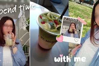 design cozy and aesthetic vlogs thumbnails for you