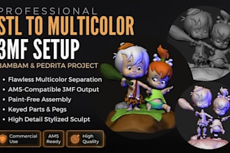 convert stl to 3mf split 3d model bambu lab ams for multicolor printing