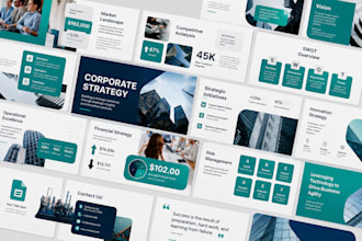 create corporate sales and strategy presentation slides