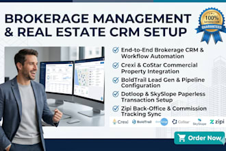 setup brokerage management CRM via crexi boldtrail dotloop costar skyslope zipi