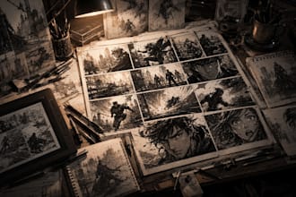 create comic storyboard and visual storytelling sequences