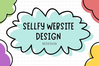 create sellfy website design shopify store redesign