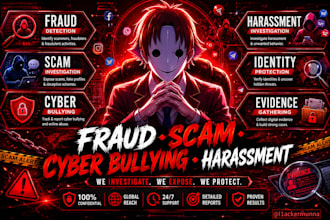 professional osint social harassment, stalking, cyberbullying investigation