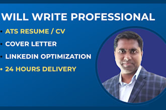write a professional resume writting cv and cover letter