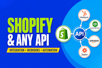 integrate shopify or any API with webhooks and automation