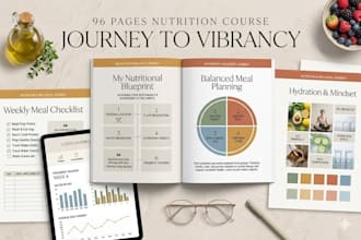 design canva fitness mindfulness nutrition health workbook worksheet for coaches