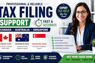 provide tax filling support canada australian singapore fast and accurate