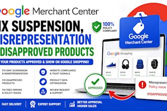 fix google merchant center misrepresentation, suspension and product feed errors