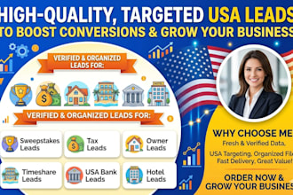provide sweep tak leads, bank owner leads, usa hotel owner leads,timeshare leads