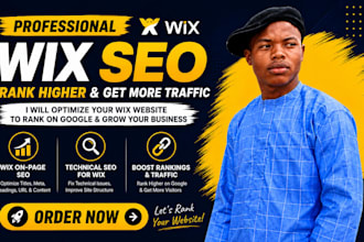wix SEO optimization to rank your website on google first page wix onoage wix