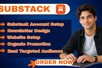 fully setup substack account manage substack newsletter design substack setup