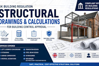 do UK building regulation structural drawing calculation and report